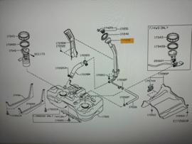 Tube assy-filler Nissan Qashqai J10 17221-JD000 New.