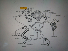 Luchtaanvoerslang Nissan Primastar X83 16578-00Q0A (8201068612 / 0281002997)