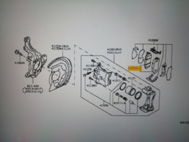 Remblokset vooras Nissan D1060-1KA1A C13/ F15 Origineel.