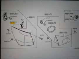 Cover Led-module rear combination lamp left-hand Nissan Qashqai J10/ JJ10 26559-BR00A-AFDEKKAPJE (89503194L) Original.