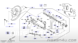 Remklauw linksachter Nissan Almera N15 44011-0N600