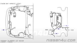 ECU-kabelboom Nissan Almera N16 YD22DDT 24011-BN310