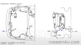 Startmotor kabelboom Nissan Almera N16 24110-BN300