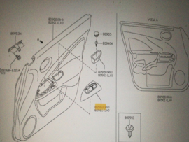 Raambedieningspaneel bijrijderzijde Nissan Juke F15 80960-1KM3A