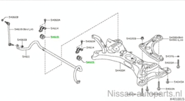 Stabilisatorrubber Nissan Note E12 54613-3WC0B Origineel.