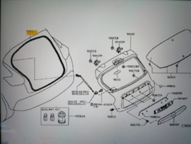 Achterkleprubber Nissan Juke F15 90830-3PT0B Origineel.