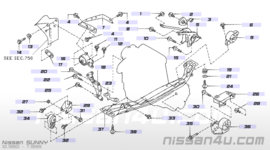 Motorsteun rechts Nissan 11210-50Y16 B13/ N14