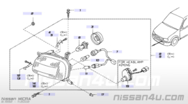 Koplamp rechts Nissan Micra K11 26025-5F401 Gebruikt