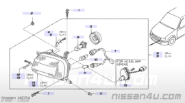 Koplamp links Nissan Micra K11 26075-5F206, Lichte schade
