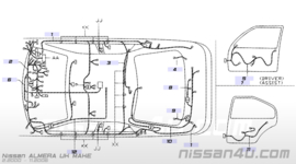 Kabelboom voorportier links Nissan Almera N16 24124-BM670