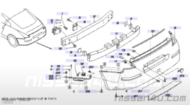 Clip bumper-rear Nissan 350Z Z33 85284-CD000 Original.