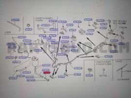 Slangverbinder brandstofslang Nissan 18792-34A00 B11/ E24/ K10/ M10/ T12/ T72/ U11 Gebruikt.