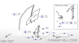 Raamslinger Nissan 80760-94M03 B12/ D21/ N13