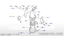 Hitteschild katalysator Nissan YD22DDT 20853-AD200