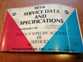 Service Data and Specificaties 1974 SD4Z-P000G0