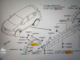 Spatbordverbreder rechtsvoor Nissan X-Trail T32 63860-4CE1A (63860-4CE0A)