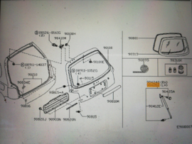 Gasveer achterklep links Nissan Micra K11 90453-4F226 (90452-4F211) Origineel