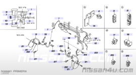 Remslang Nissan Primera P12. Rechtsvoor. 46210-AV00A