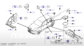 Afdekkap brandstoftank Nissan 74848-5M200 N16/ P12/ V10 (BW3)