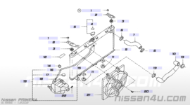 Onderste koelwaterslang Nissan Primera P11/ WP11 21503-2F200