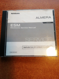 Electronic Service manual '' Model N16 series '' Nissan Almera N16 SM3E00-1N16E0E Gebruikt.