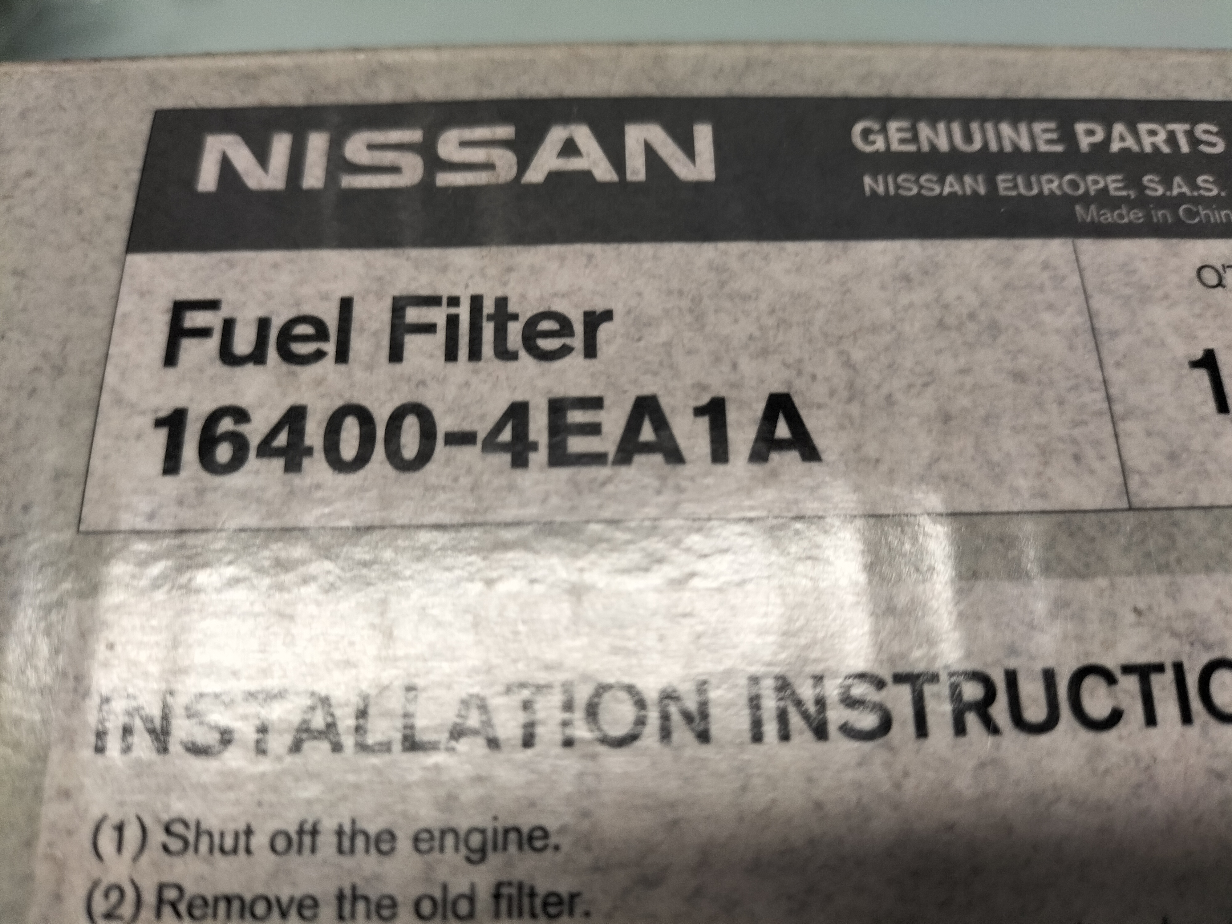 Fuel filter Nissan 16400-4EA1A Original