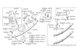 Afstandsbus veerpakket achteras Nissan 160/ E23/ E24 55046-R8000 Origineel.