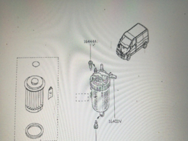 Brandstoffilter Nissan Interstar / brandstoffilter Nissan Primastar 16405-00QAA Origineel.