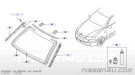 Zijafscherming voorruit Nissan Almera N16 72760-BM400