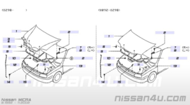 Motorkapstang Nissan Micra K11 65771-41B00