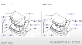 Motorkap Nissan Micra K11 65100-50B30