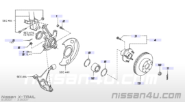 Wiellager vooras Nissan 40210-2Y000 CA33/ P12/ T30/ V10 Nieuw