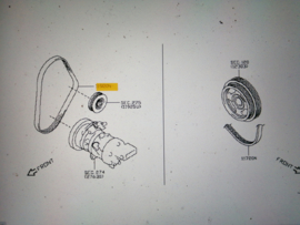 Multiriem 4PK785 aircopomp Nissan Pixo UA0 11920-4A00B (95141-M68K00) Origineel.