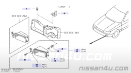 Mistlampglaasje rechts Nissan Sunny N14 16152-74C00