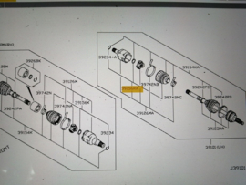Aandrijfashoes Nissan Pixo UA0 binnenste handgeschakeld 40089-4A00M