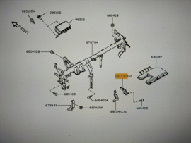 Bracket-radio mounting, right-hand Nissan Micra K14 28038-5FA0A Used part.