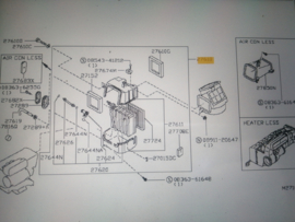 Airco-unit Nissan Terrano2 R20 27270-0X002 Gebruikt.