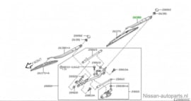 Ruitenwisserarm links Nissan Primera P12 28881-AU312 Origineel.