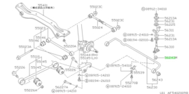 Bush-rear stabilizer Nissan Bluebird U11 56214-02E02 Original.