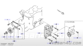 Montageplaat aircopomp Nissan Micra K11 11910-72B00 Gebruikt.