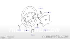 Afdekkap links stuurwiel Nissan 48466-2F060 C23/ K11/ P10/ P11/ R20/ WP11