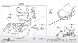 Lampfittingset koplamp Nissan Primera P12 26050-AU300