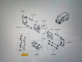 Remblokset vooras Nissan Primastar X83 41060-00QAE