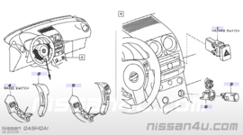 Stuurwielbedieningsschakelaar Nissan Qashqai J10 25552-JD000