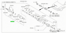 Dust boot kit-repair, outer SR20DE Nissan B13/ N14 39241-53J27 New.