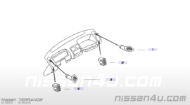 Kachelventilatie zijraam links Nissan Terrano2 R20 68741-7F000