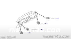 Kachelventilatie zijraam rechts Nissan Terrano2 R20 68740-7F000