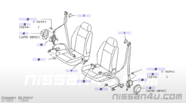 Veiligheidsgordelspanner linksvoor Nissan Sunny N14 86845-62C00