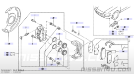 Remblokken vooras Nissan Maxima A32 D1060-38U90