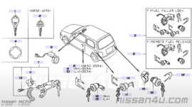 Elektrisch gedeelte contactslot Nissan 48750-70J00 C23/ K11/ P10/ R20 Nieuw